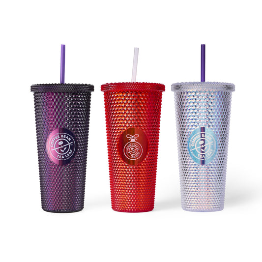 Double Walled Cold Cup with Straw